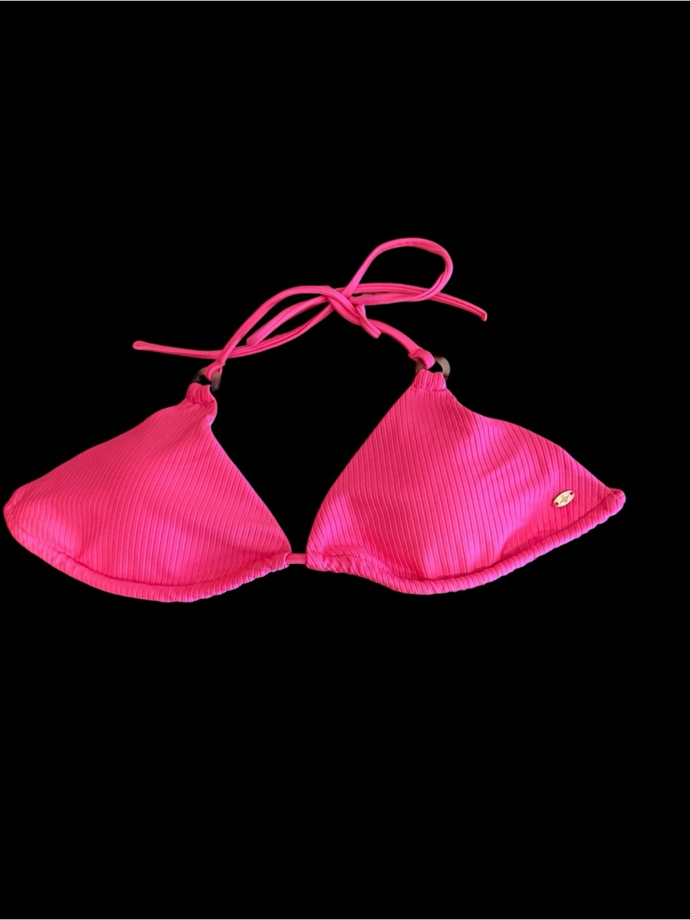 Halara Ribbed Triangle Bikini Top, Size XL